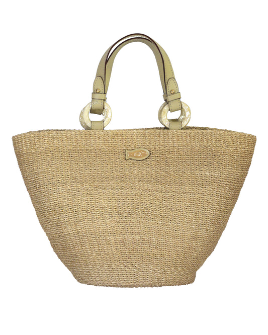 Polly Natural Tote Bag - Olive