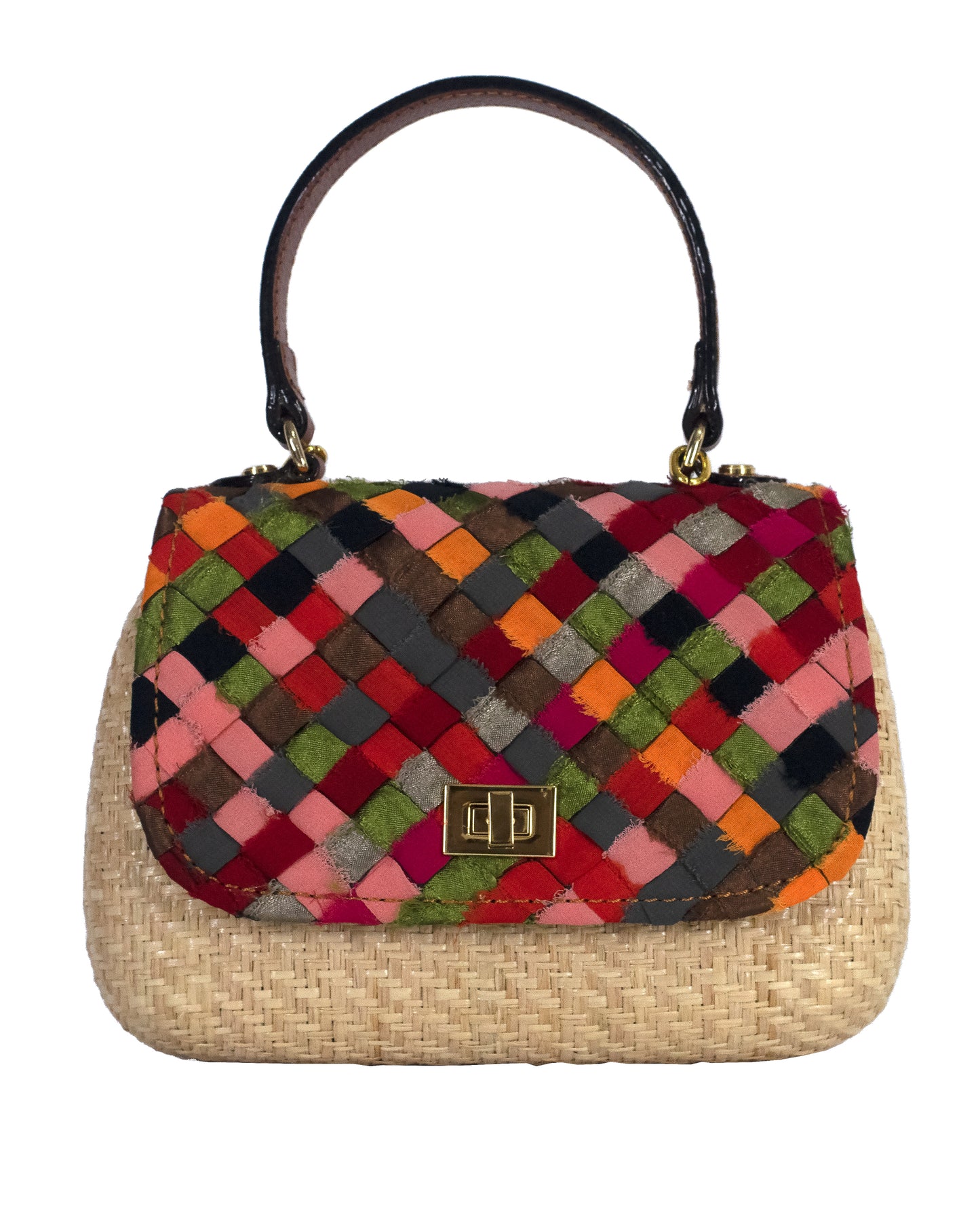 Pixel Braided Mini Bag - Red