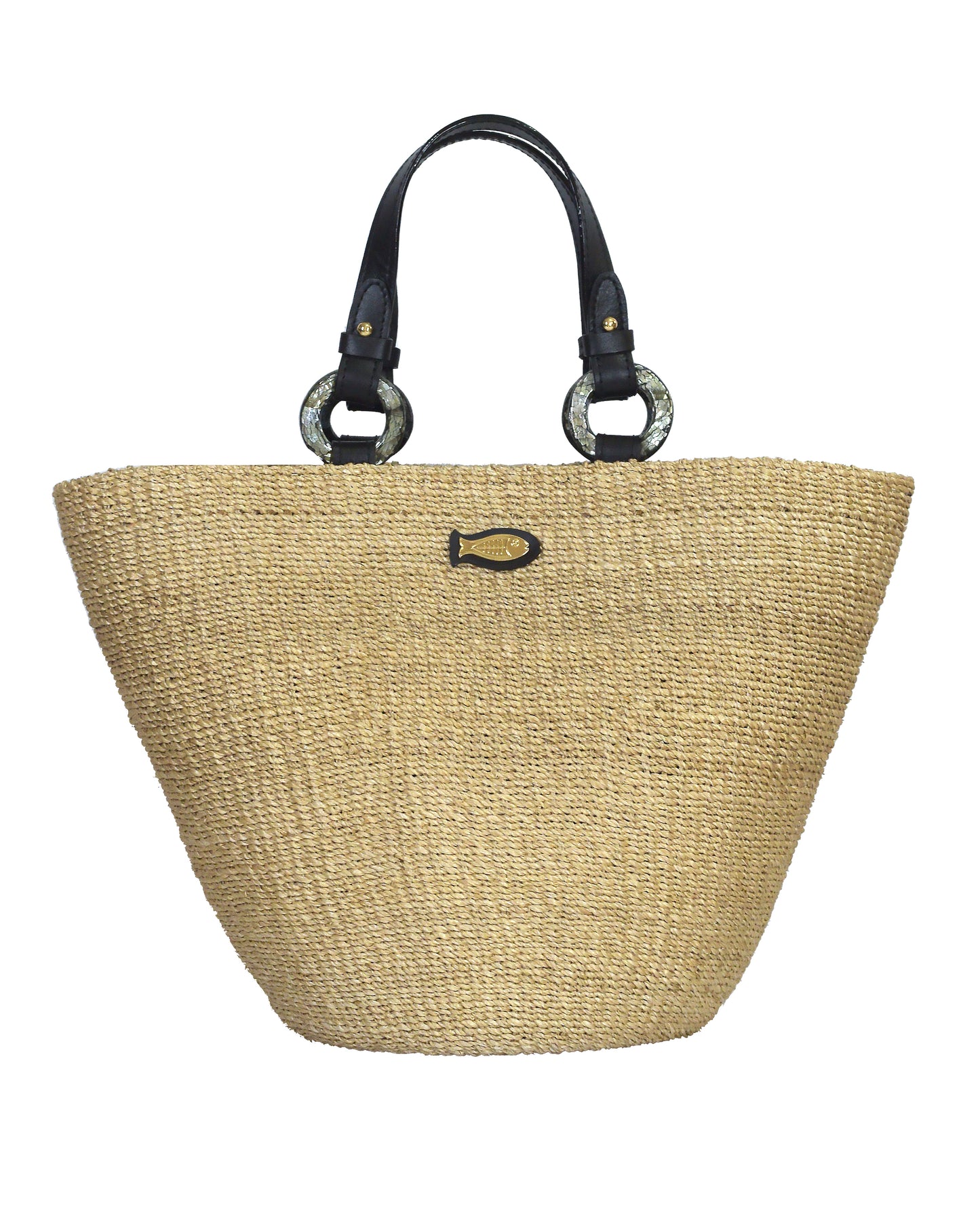 Polly Natural Tote Bag - Black