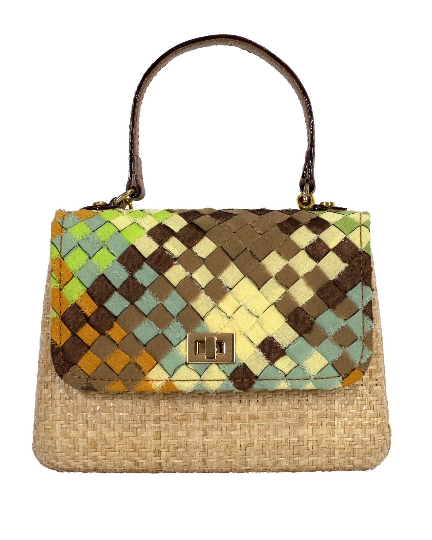 Pixel Braided Mini Bag - Green