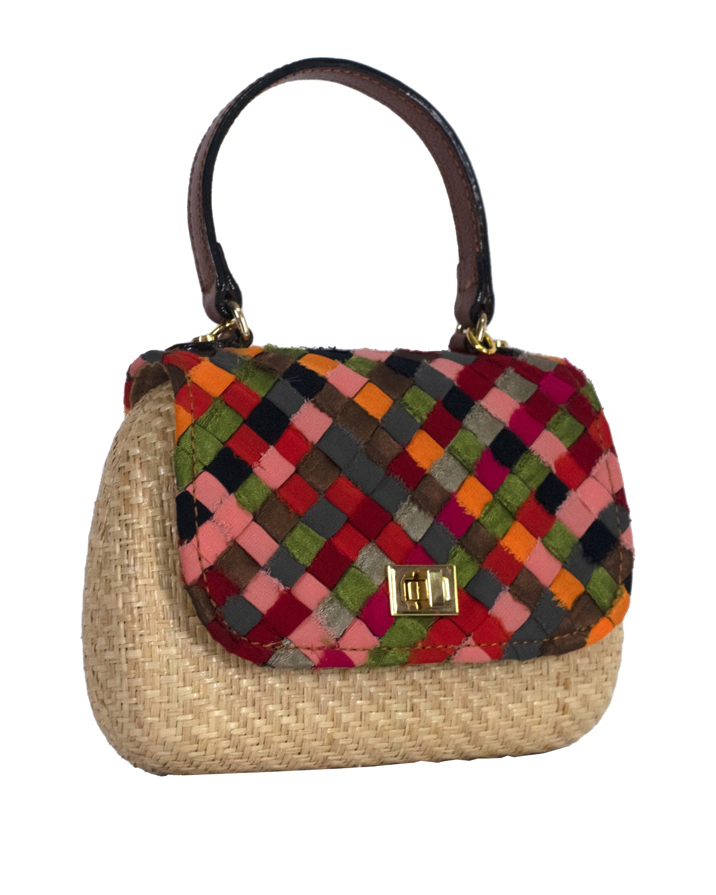 Pixel Braided Mini Bag - Red