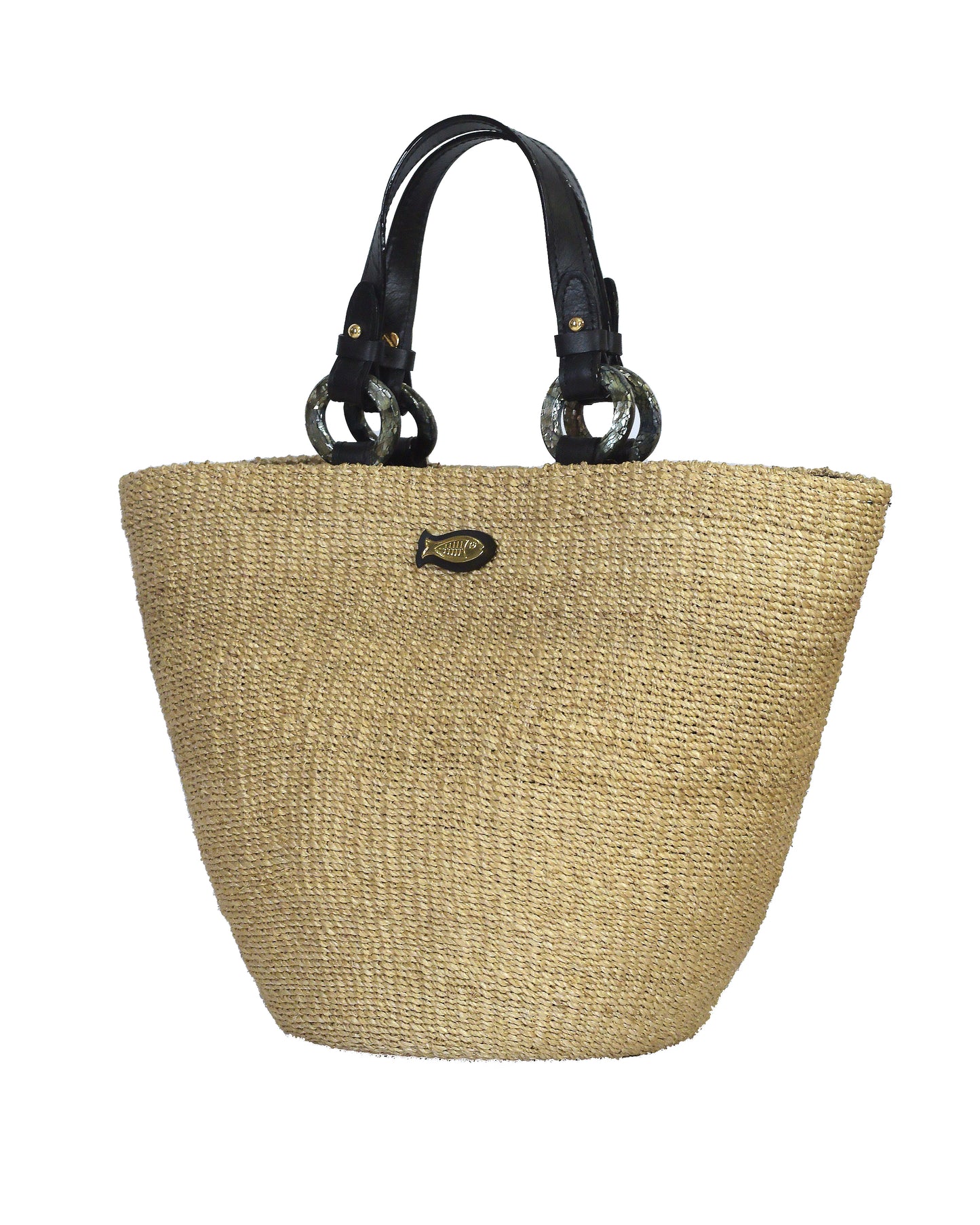 Polly Natural Tote Bag - Black