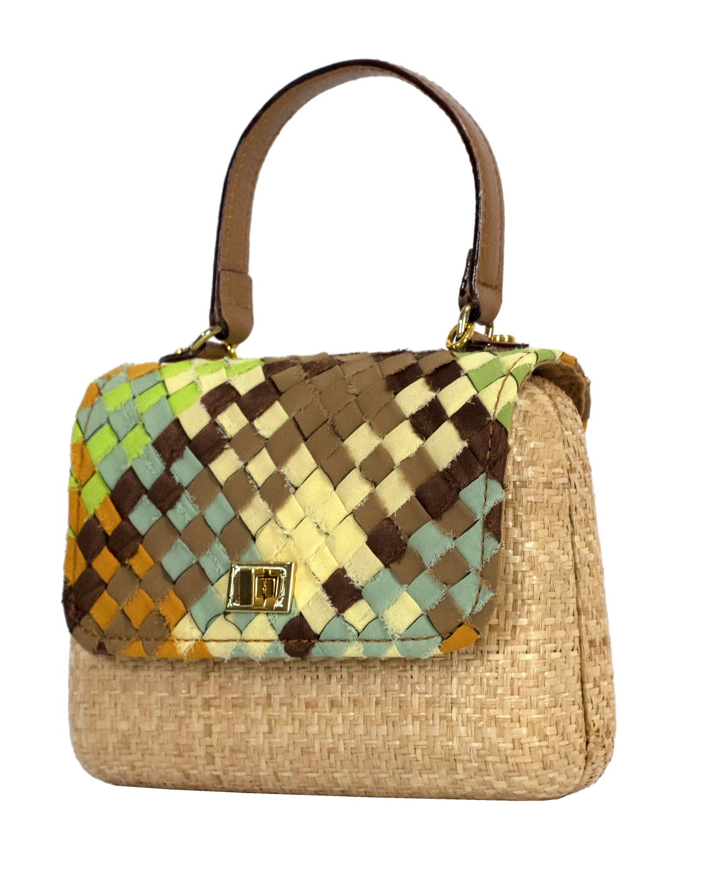 Pixel Braided Mini Bag - Green