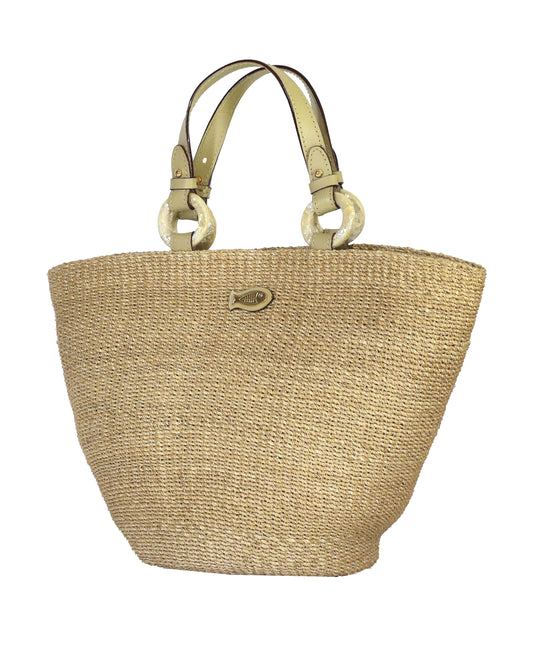Polly Natural Tote Bag - Olive