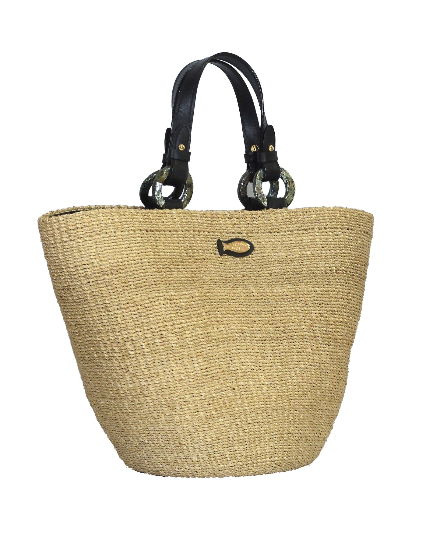 Polly Natural Tote Bag - Black