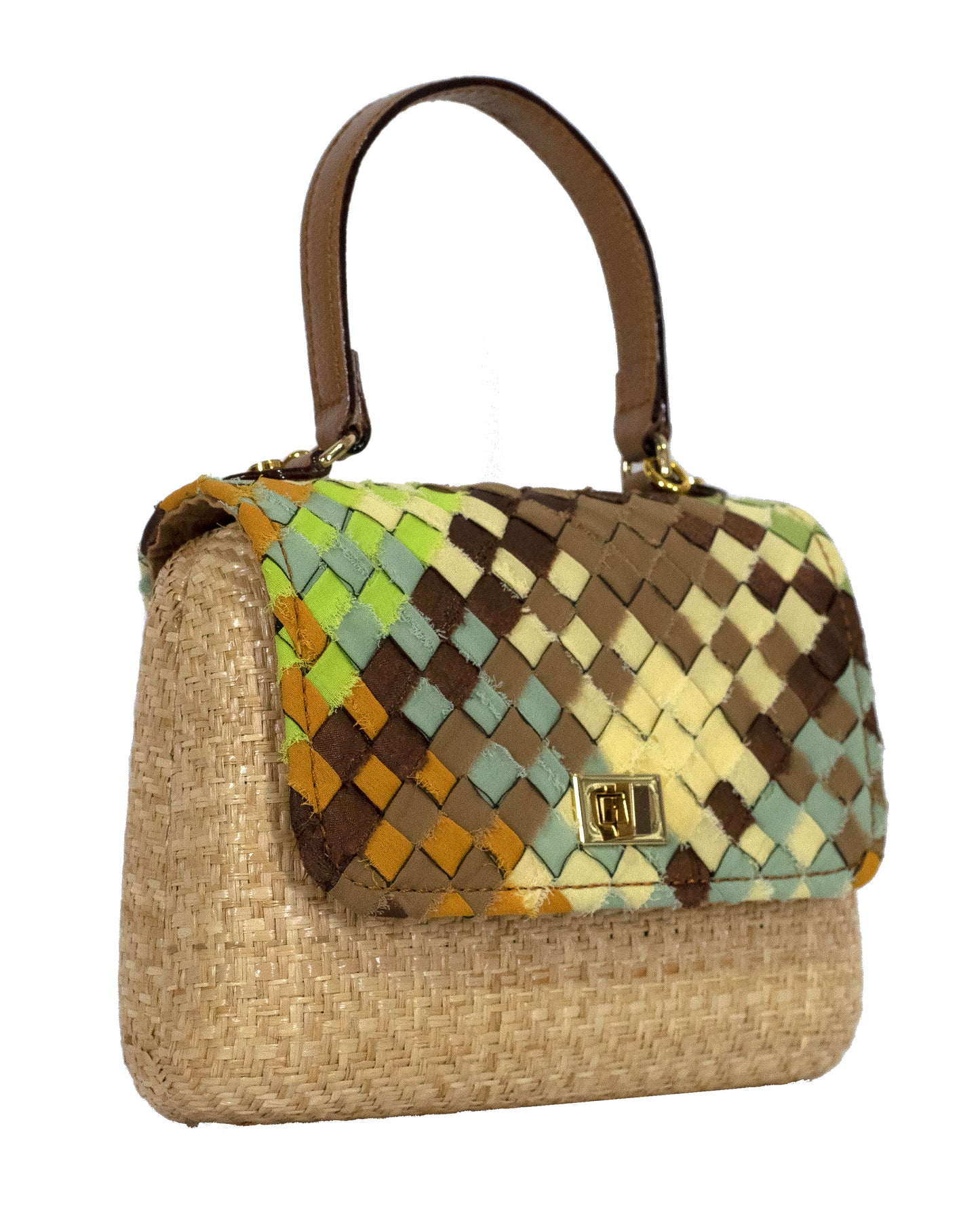 Pixel Braided Mini Bag - Green