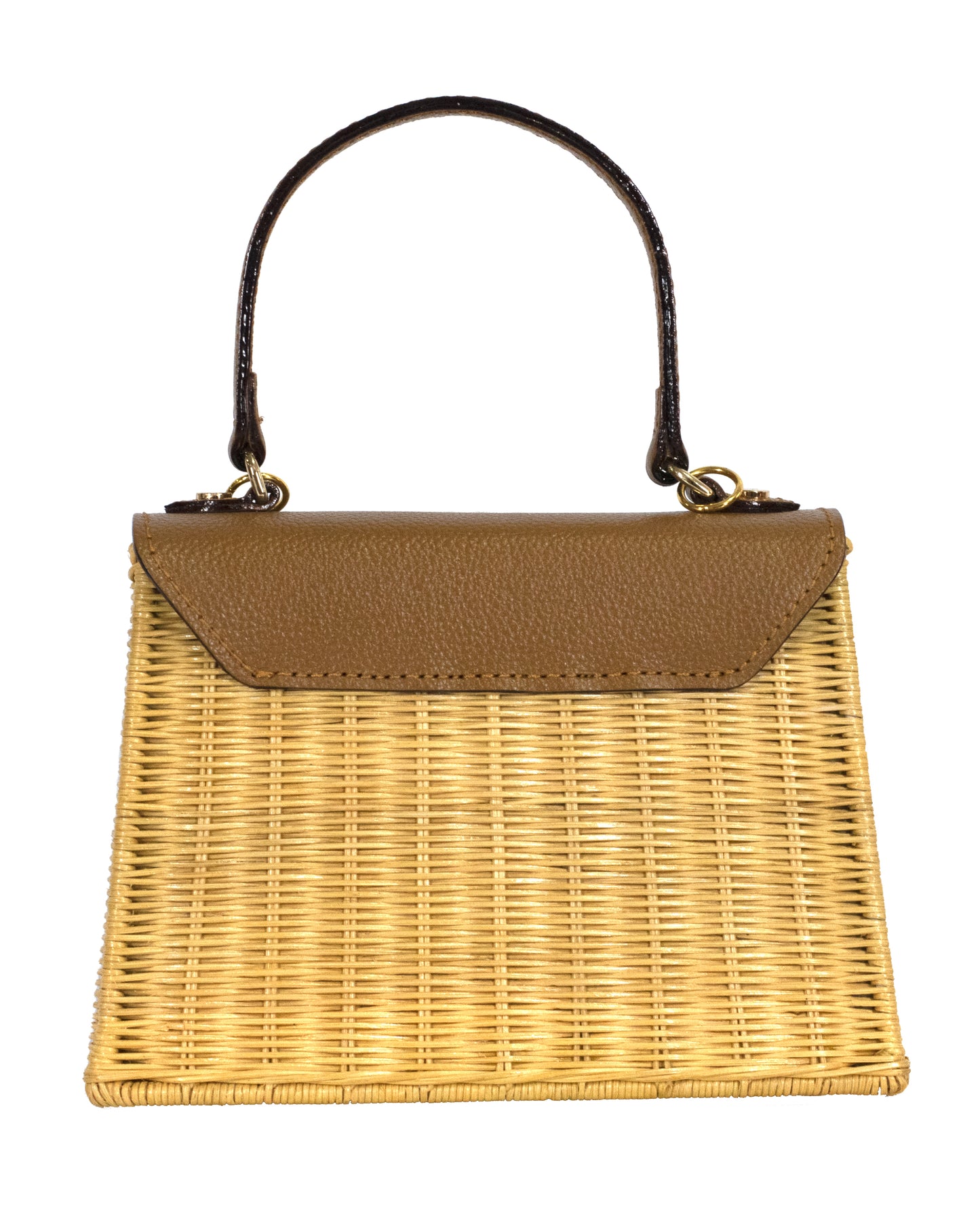 Maggie Mini Wicker Bag - Brown