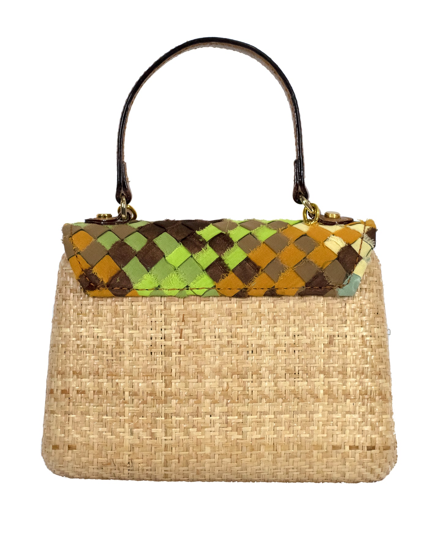 Pixel Braided Mini Bag - Green