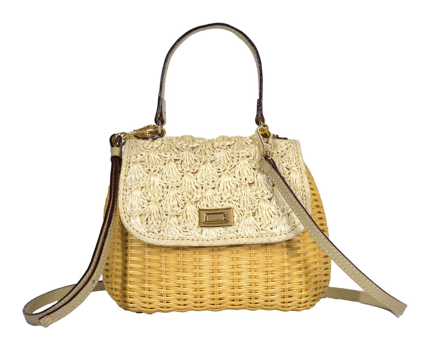 Aria Mini Wicker Bag -Natural