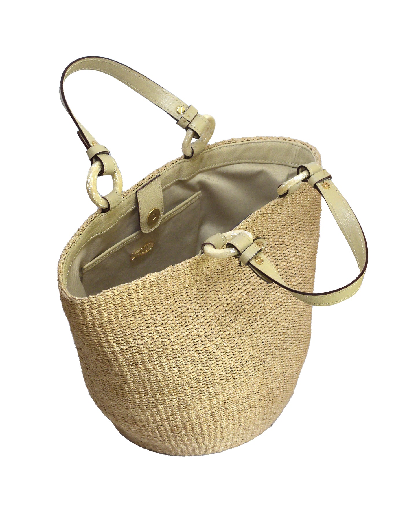 Polly Natural Tote Bag - Olive