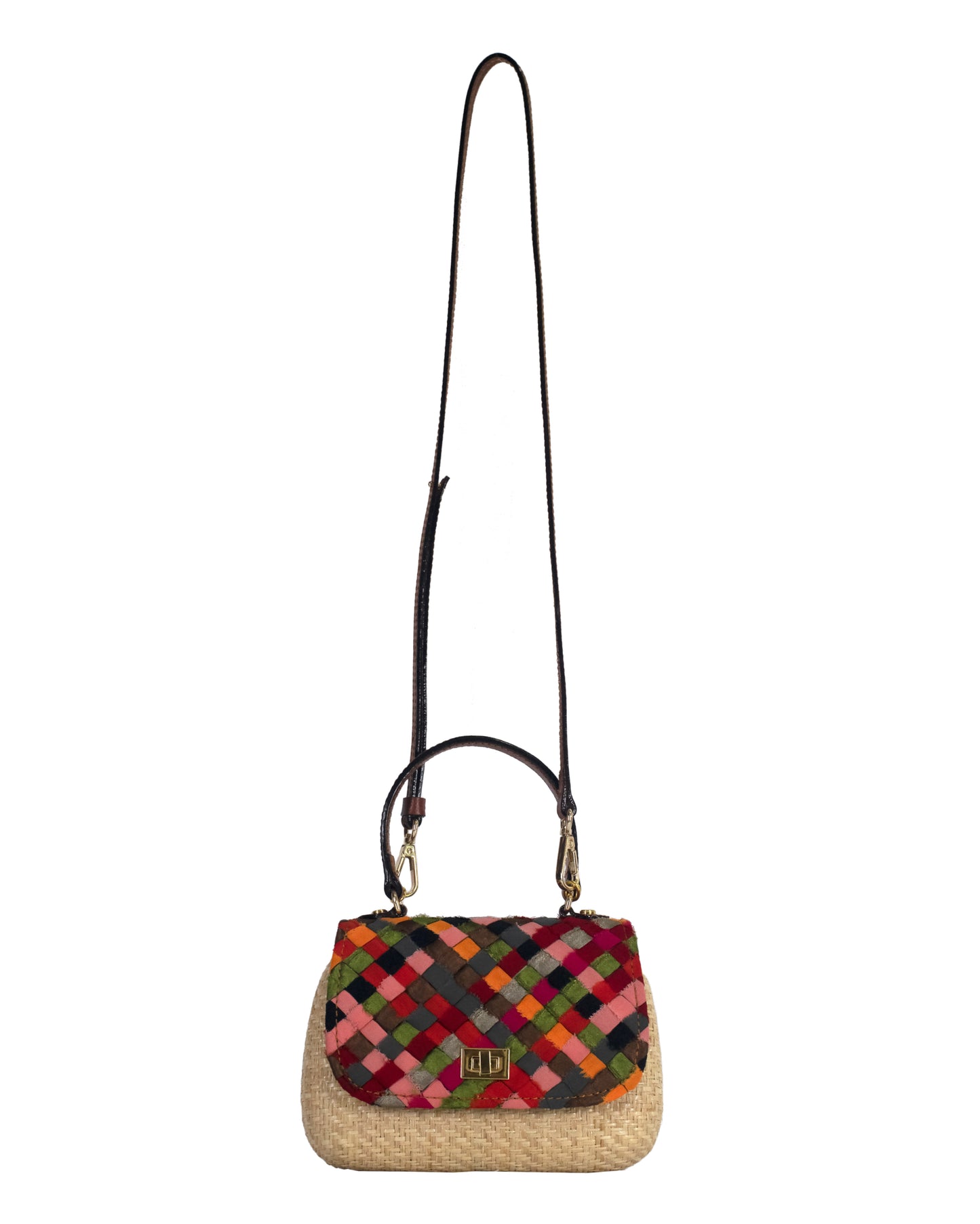 Pixel Braided Mini Bag - Red