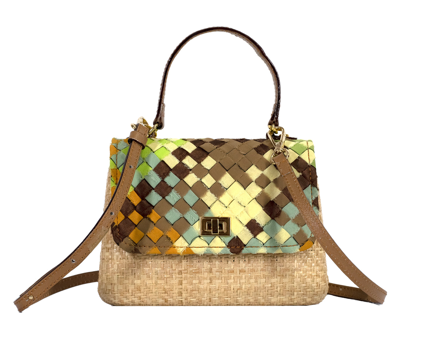 Pixel Braided Mini Bag - Green