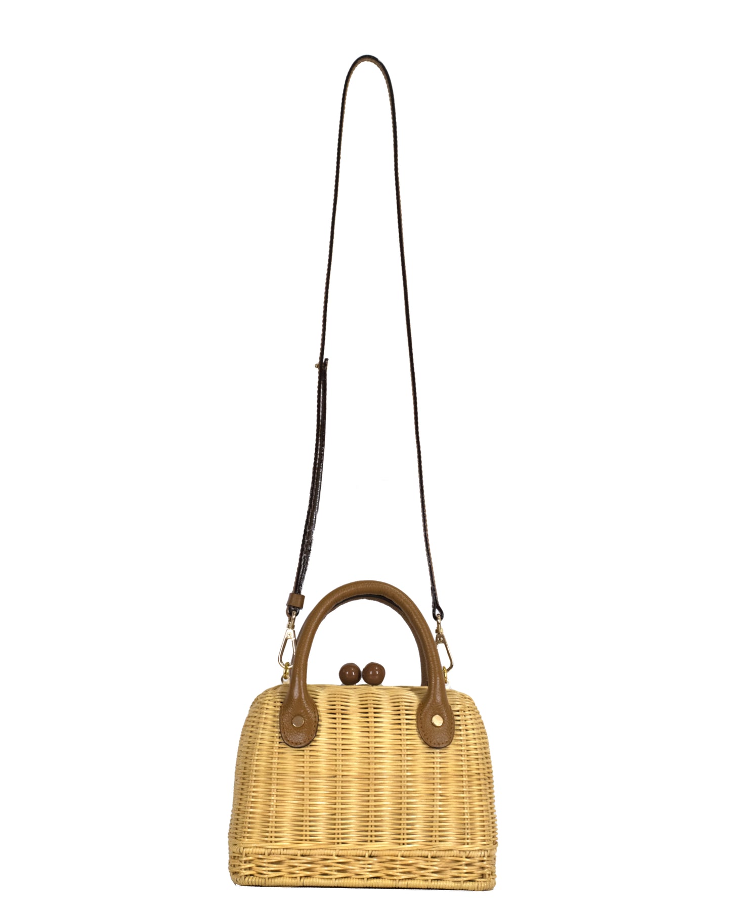 Amal Mini Wicker Bag - Caramel