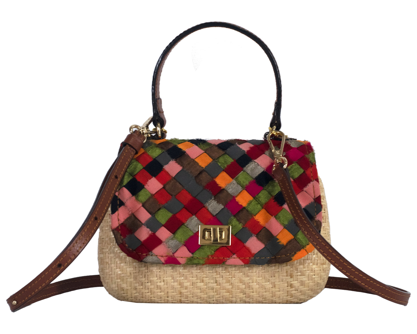 Pixel Braided Mini Bag - Red