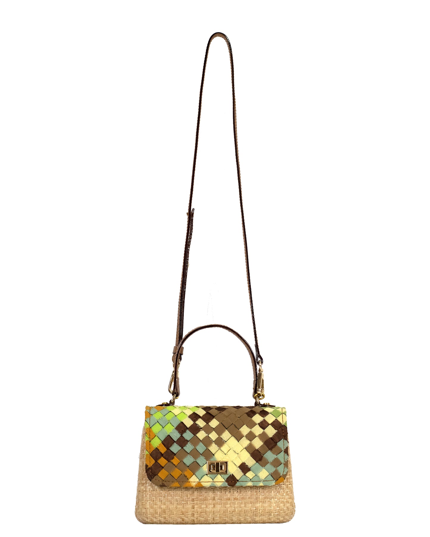 Pixel Braided Mini Bag - Green