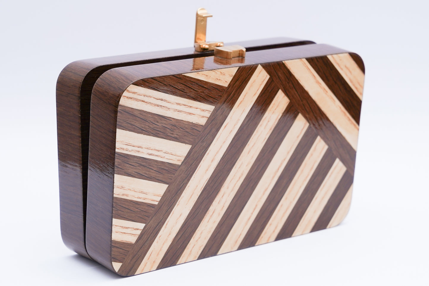 Mela Marquetry Clutch - Multi