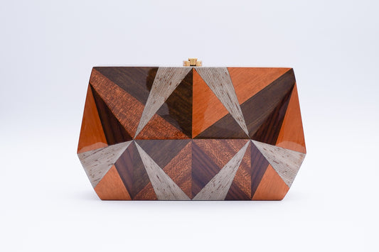 Josie Marquetry Clutch - Multi