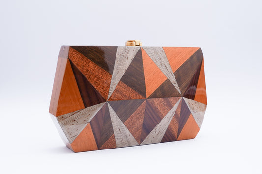 Josie Marquetry Clutch - Multi