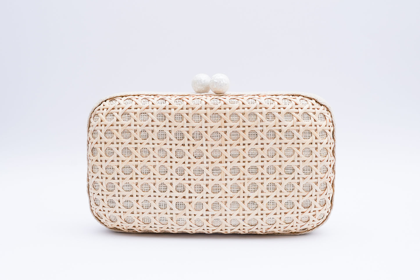 Kim Rectangular Clutch - Bone