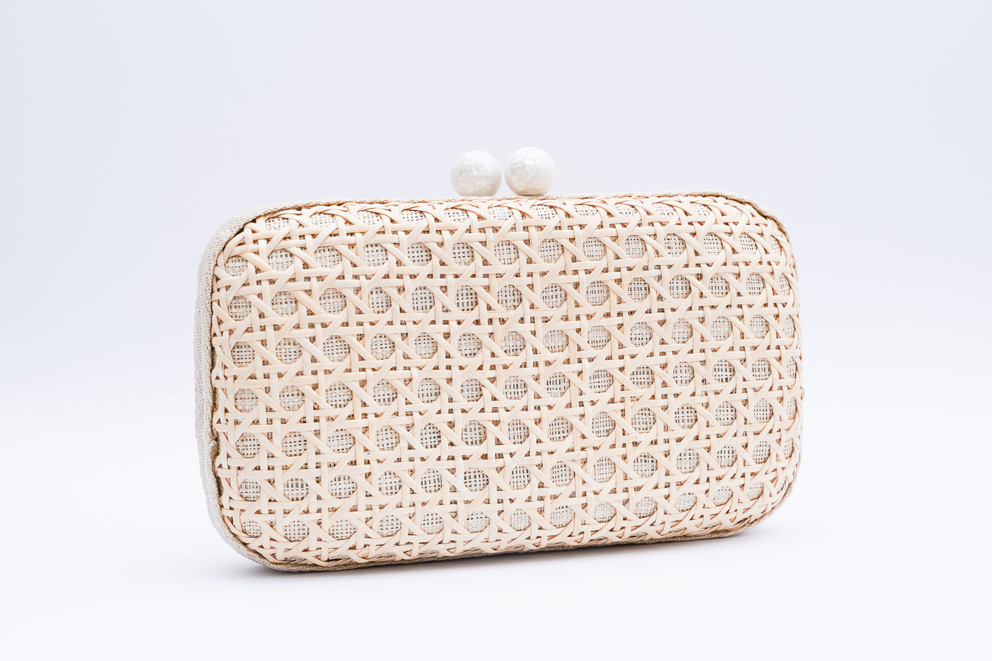 Kim Rectangular Clutch - Bone