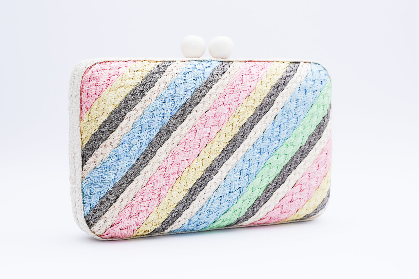 Cassia Clutch - Striped multi