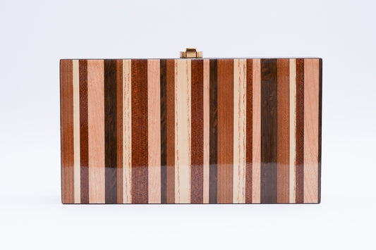 Mela Marquetry Clutch - Multi