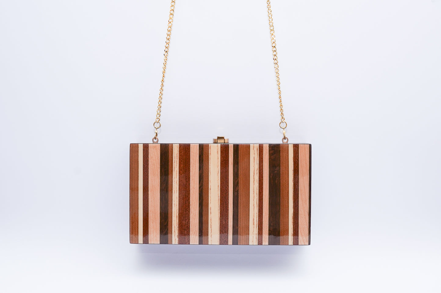 Mela Marquetry Clutch - Multi