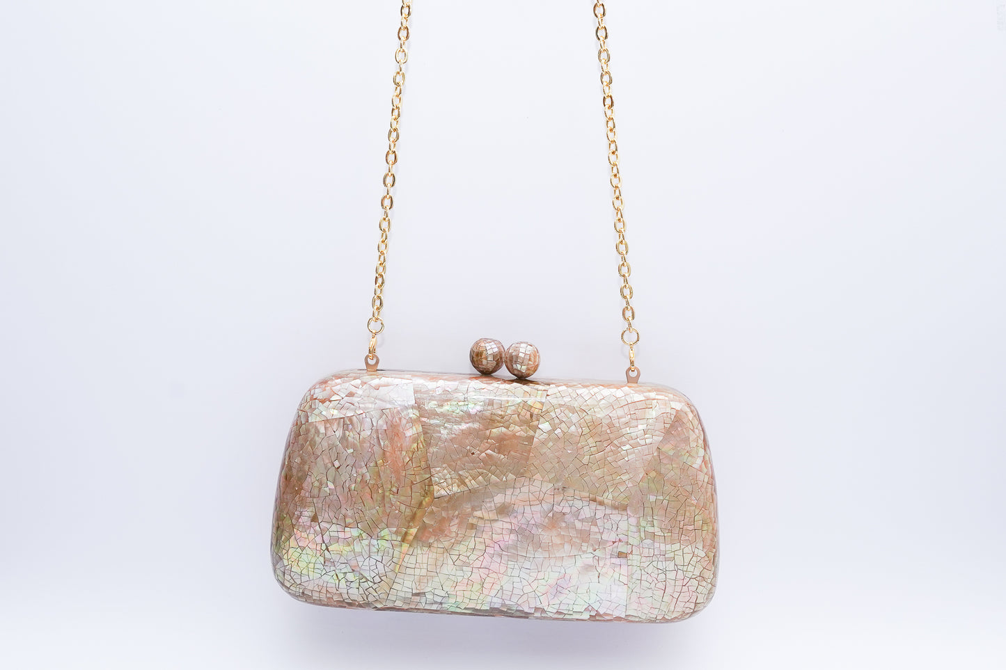 Ivy Shell Clutch - Brown