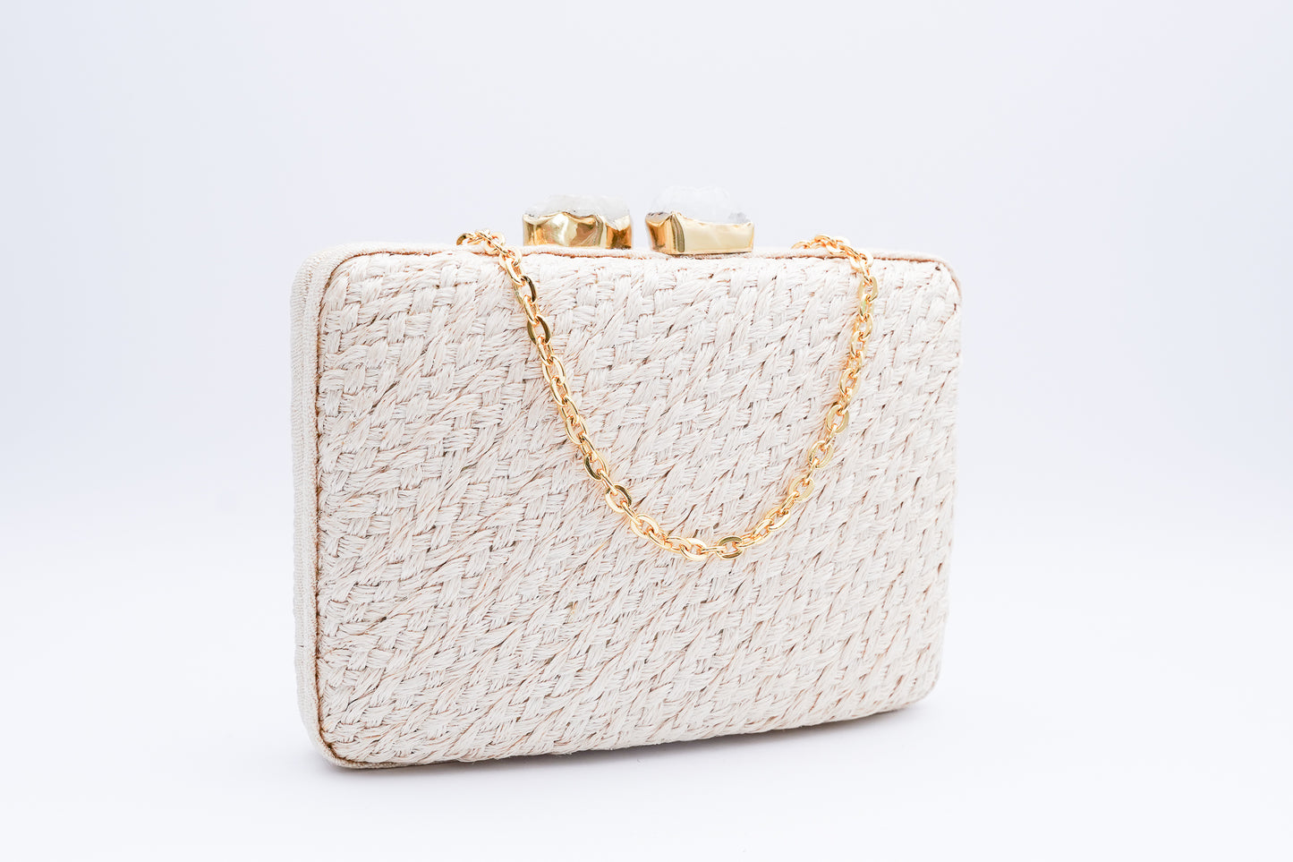 Cassia Clutch - White