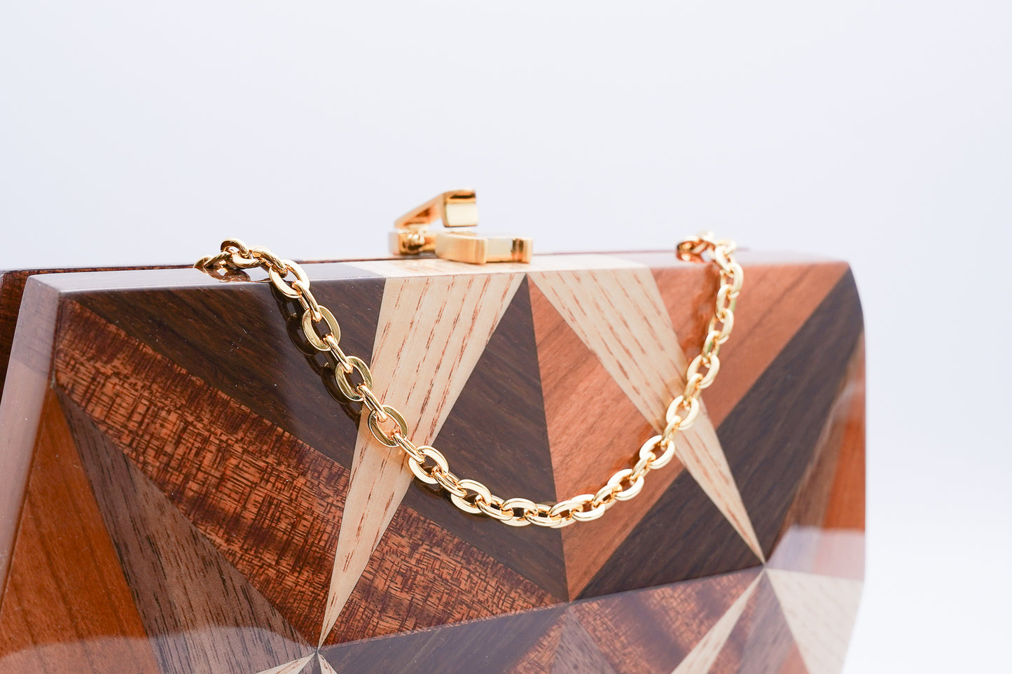 Josie Marquetry Clutch - Multi