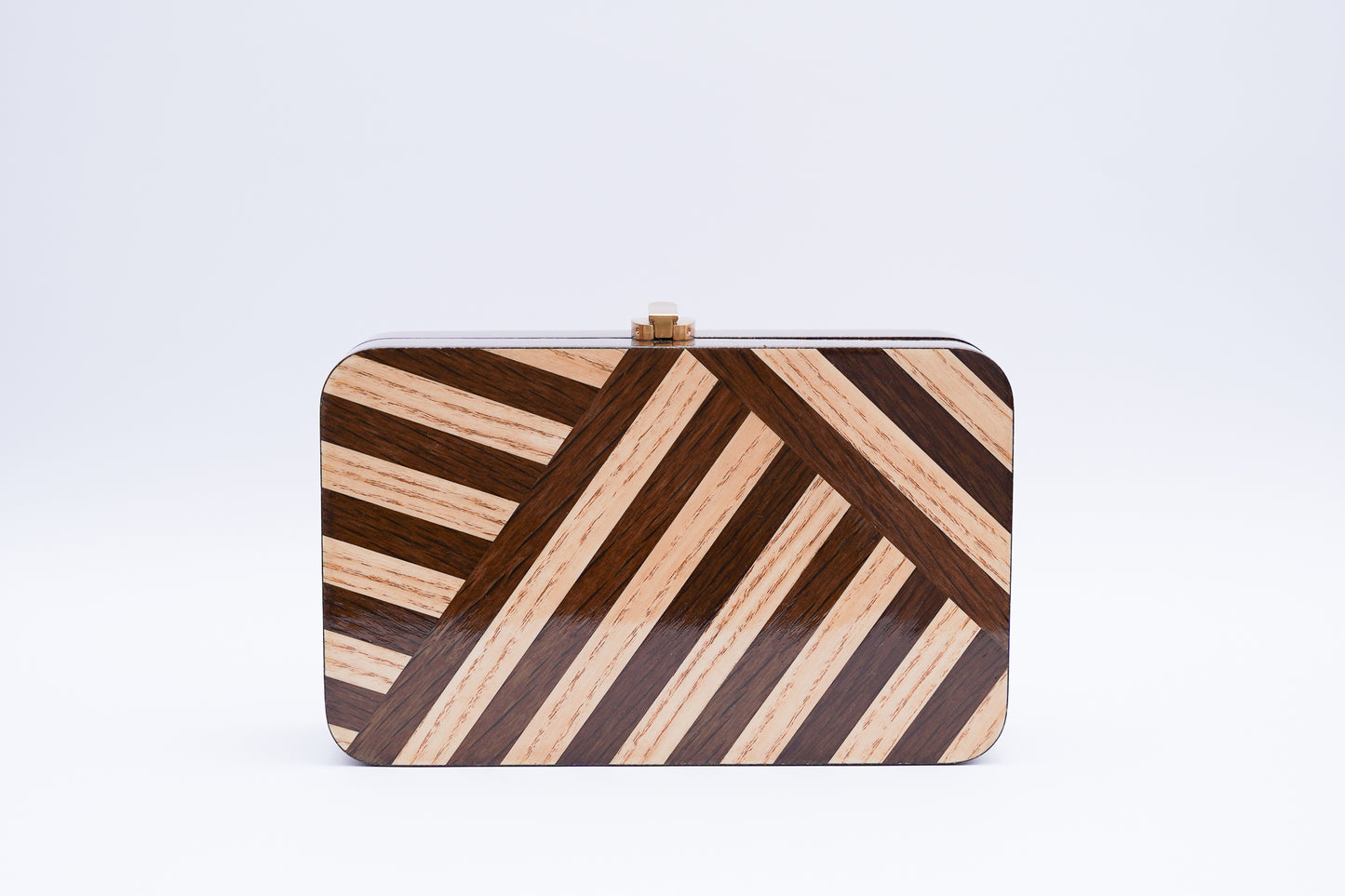 Mela Marquetry Clutch - Multi